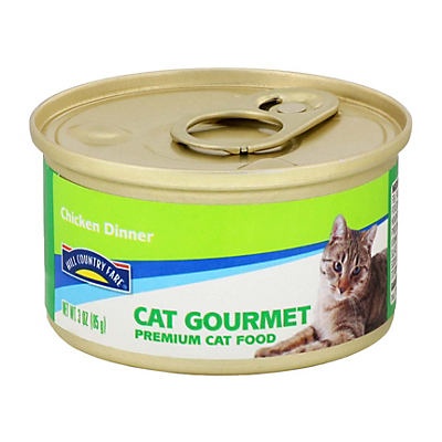 slide 1 of 1, Hill Country Fare Cat Gourmet Premium Cat Food Chicken Dinner, 3 oz