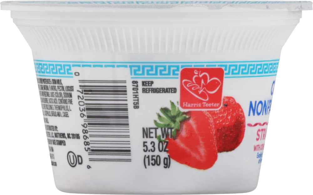 slide 5 of 5, Harris Teeter™ Strawberry Greek Nonfat Yogurt, 5.3 oz