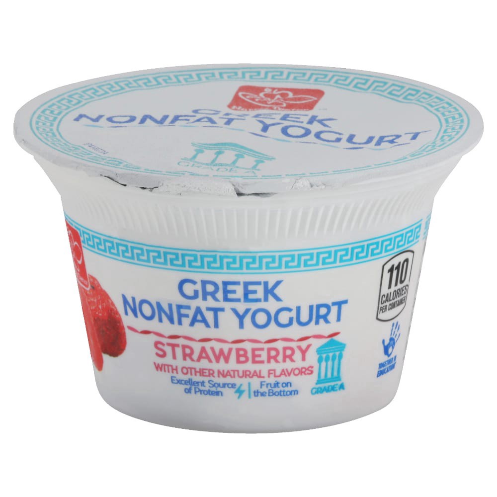 slide 1 of 5, Harris Teeter™ Strawberry Greek Nonfat Yogurt, 5.3 oz