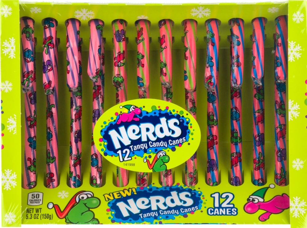 slide 1 of 1, Nerds Tangy Candy Canes Holiday Candy, 5.3 oz