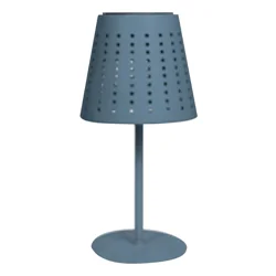ROOM & RETREAT Metal Solar Led Table Lamp-Blue
