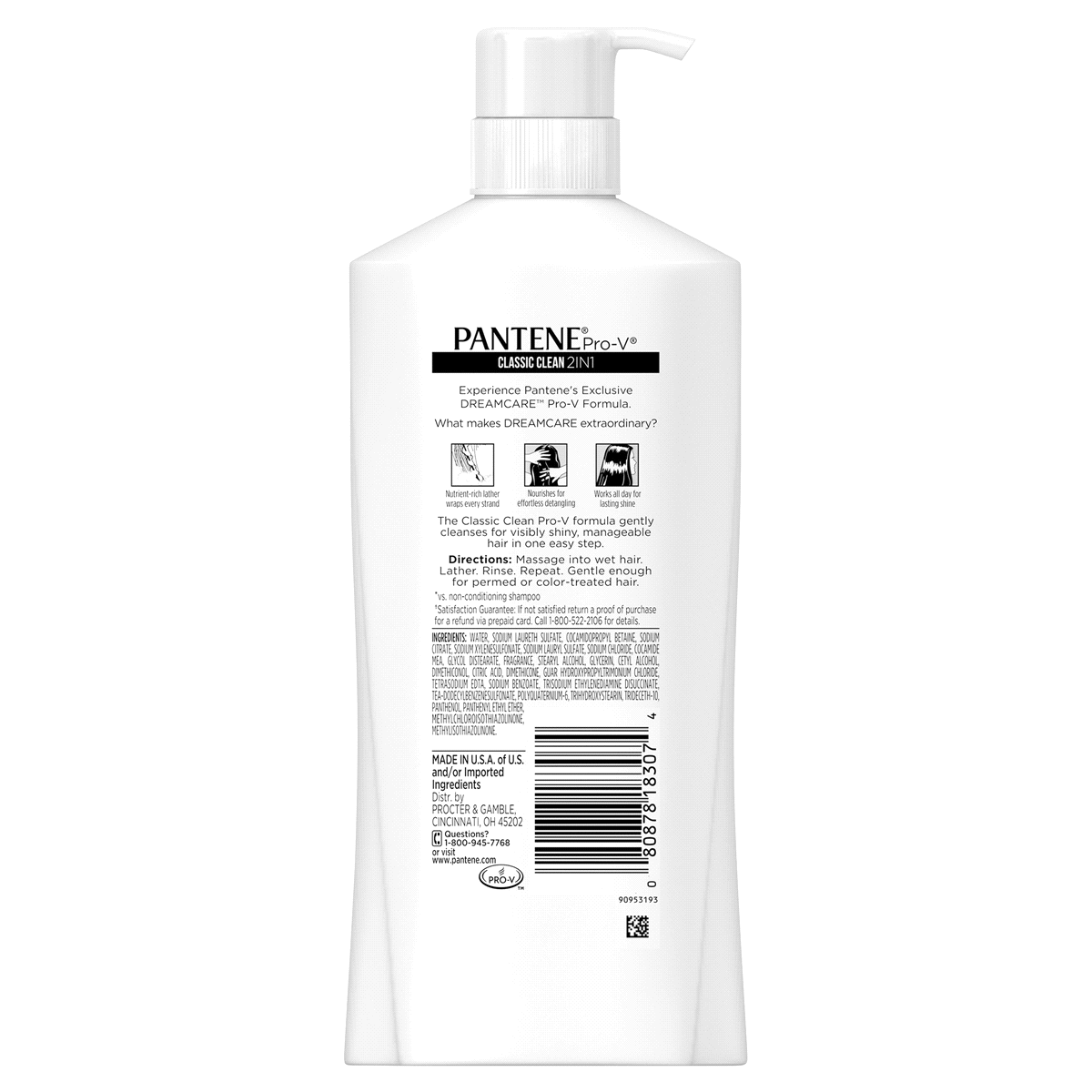 slide 3 of 5, Pantene Pro-V Classic Clean Dream Care 2 in 1 Shampoo and Conditioner, 25 fl oz