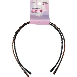 slide 1 of 1, Beauty 360 Stay Put Tiger Headbands, 2/Pack, 2 ct