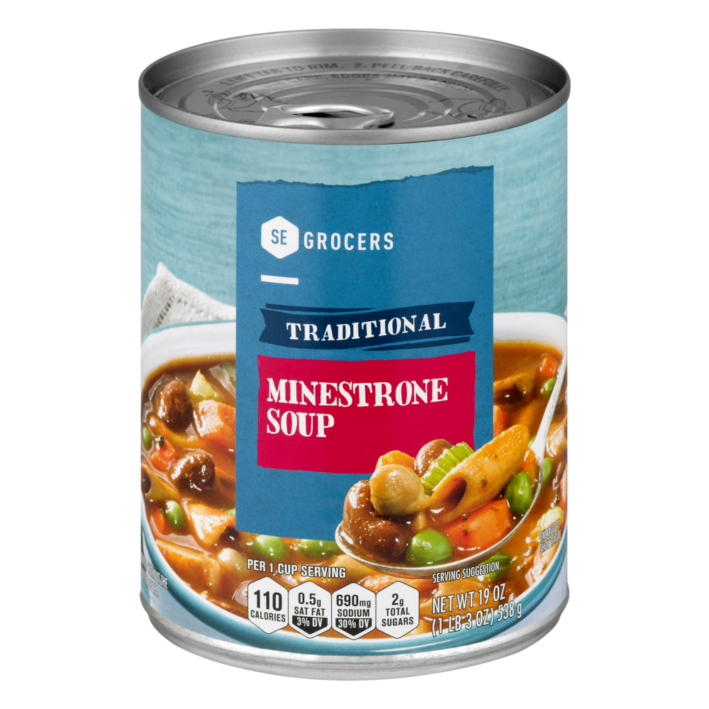 slide 1 of 1, SE Grocers Traditional Minestrone Soup, 19 oz