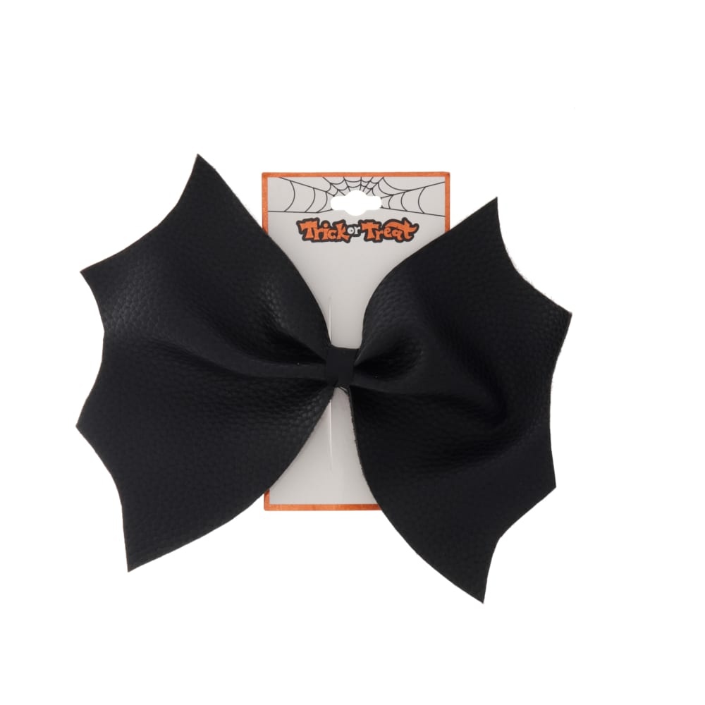 slide 1 of 1, Faux Leather Bat Bow, 1 ct