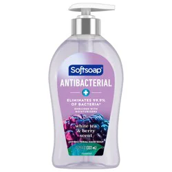 Softsoap Antibacterial Liquid Hand Soap Pump, White Tea and Berry - 11.25 Fluid Ounce