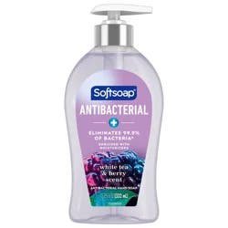 Softsoap Antibacterial Liquid Hand Soap Pump, White Tea and Berry - 11.25 Fluid Ounce