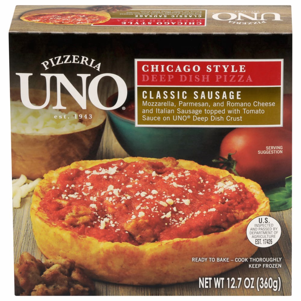 slide 1 of 3, Uno Pizzeria 6 Inch Deep Dish Sausage Pizza, 1 ct