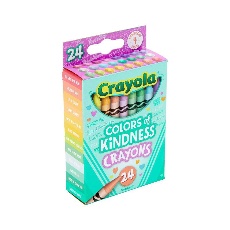 slide 2 of 6, Crayola Colors of Kindness Crayons, Assorted Colors, Nontoxic, 24 ct