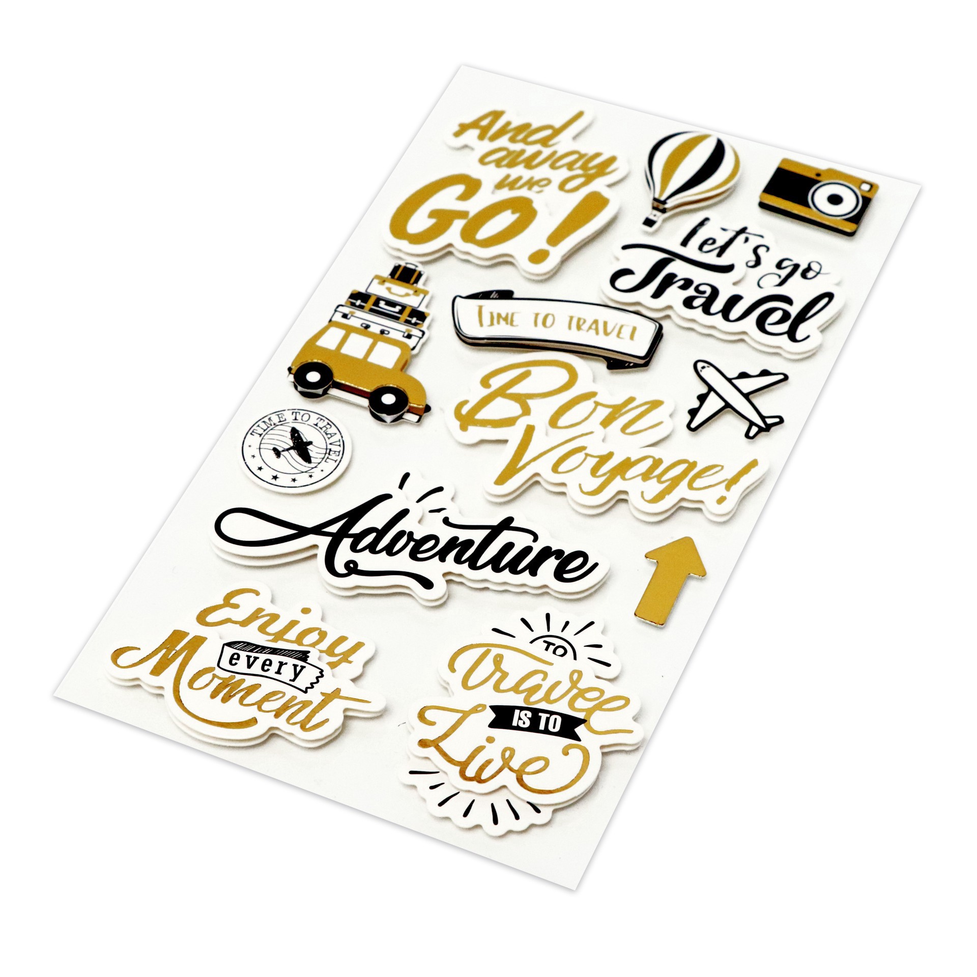 slide 2 of 4, Travel Phrase Dimensional Stickers By Recollections, 7 in x 4.26 in