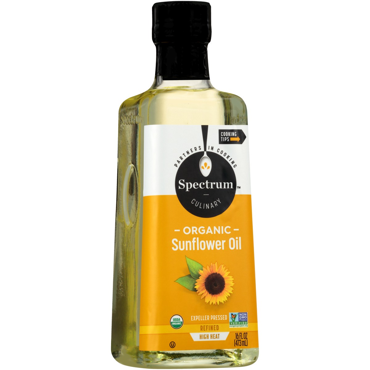 slide 7 of 9, Spectrum Culinary Organic Sunflower Oil 16 fl. oz. Bottle, 16 fl oz