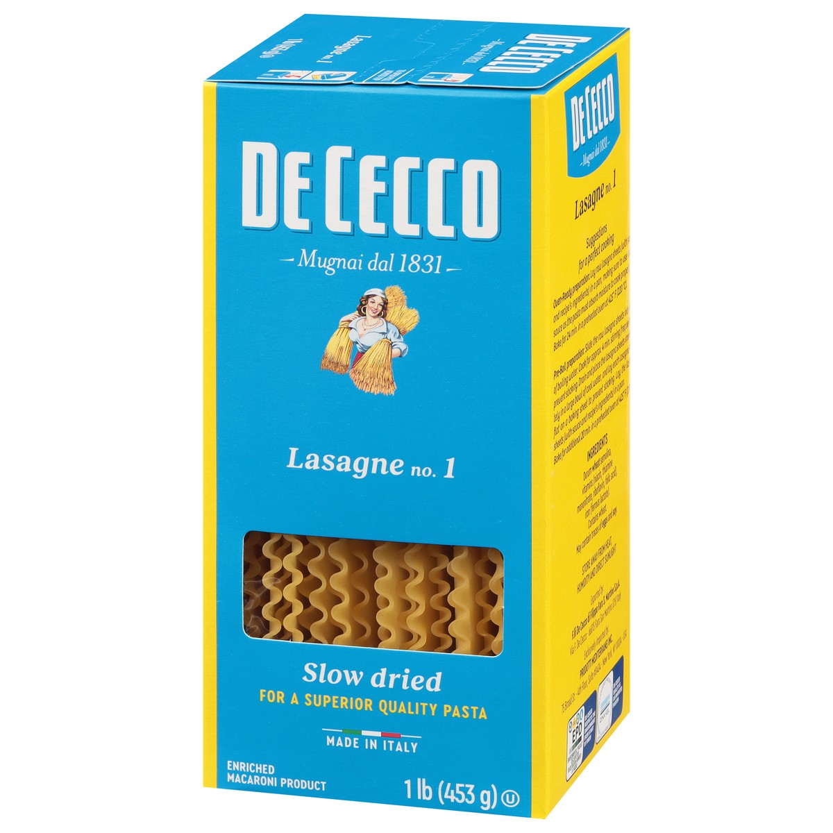 slide 7 of 13, De Cecco No. 1 Slow Dried Lasagne - 16 oz, 16 oz