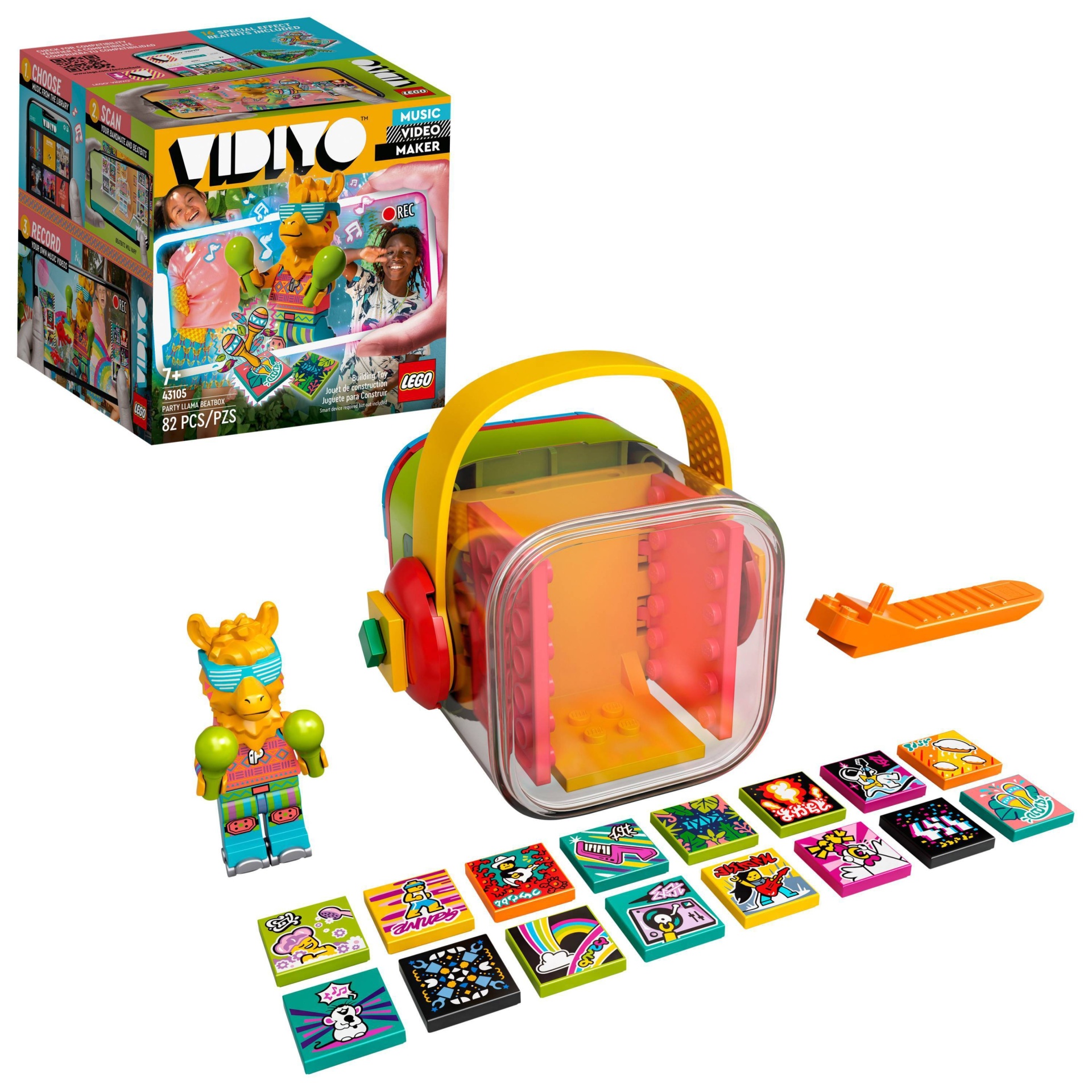 slide 1 of 1, LEGO VIDIYO Party Llama BeatBox Building Toy 43105, 82 ct