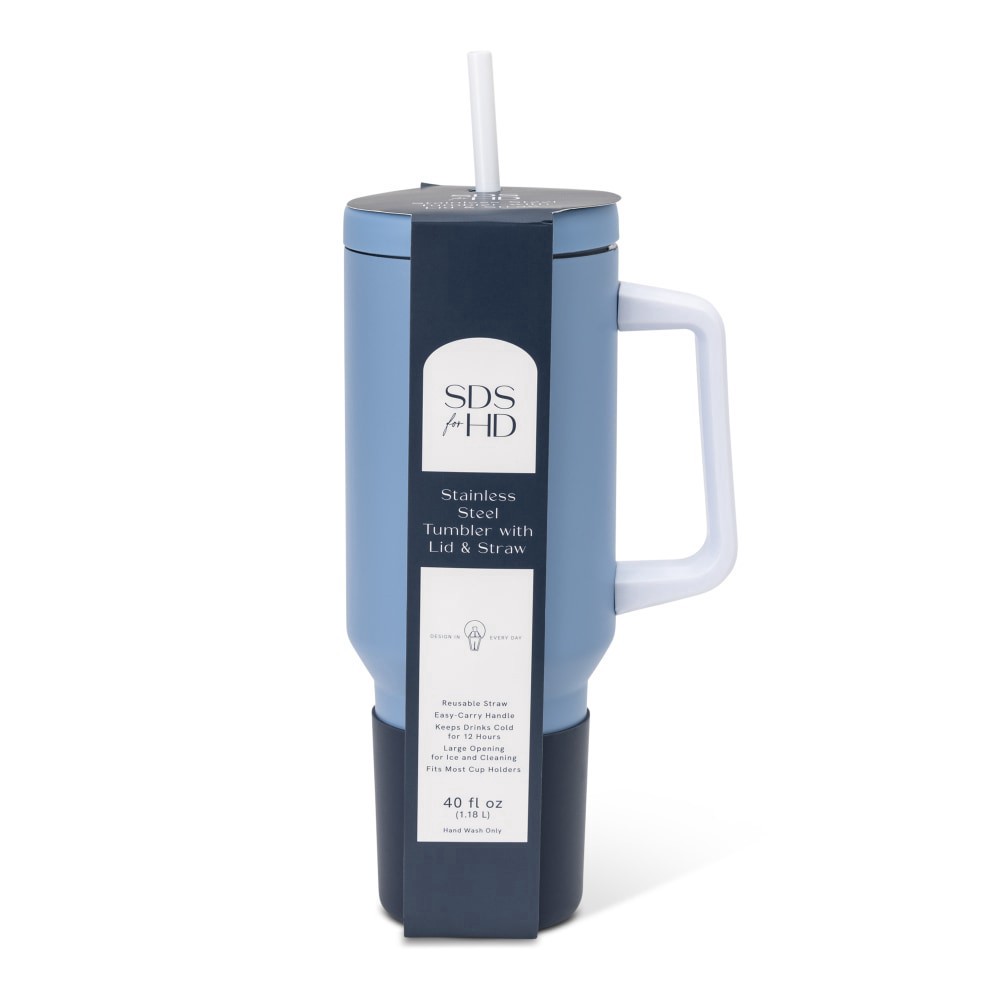 slide 2 of 3, SDS for HD Designs Swivel Tumbler Stainless Steel Feather Palm, 40 oz