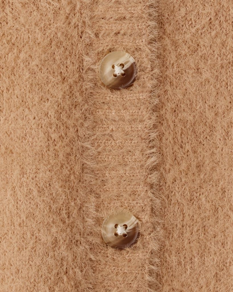 slide 2 of 2, Oshkosh Toddler Girl Long-Sleeve Cardigan Sweater - Brown Brown 2T, 1 ct