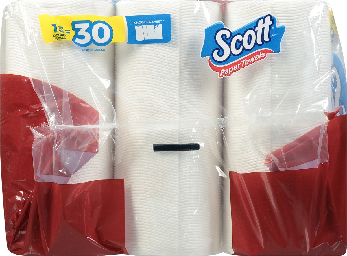 slide 5 of 10, Scott Paper Towels, Choose-A-Sheet, 15 Double Rolls = 30 Regular Rolls (108 Sheets Per Roll), 15 ct