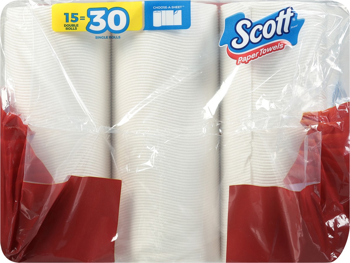slide 10 of 10, Scott Paper Towels, Choose-A-Sheet, 15 Double Rolls = 30 Regular Rolls (108 Sheets Per Roll), 15 ct