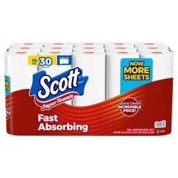 Scott Paper Towels, Choose-A-Sheet, 15 Double Rolls = 30 Regular Rolls (108 Sheets Per Roll)