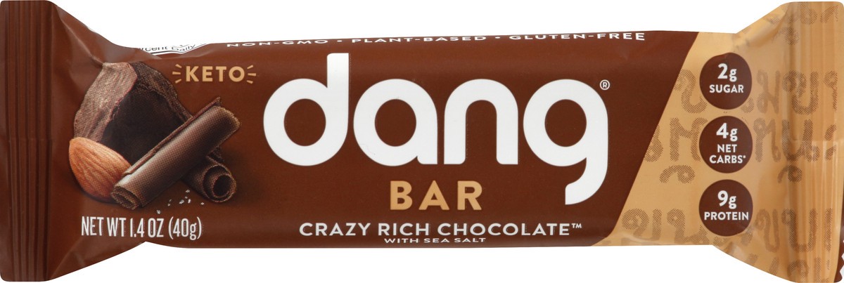 slide 6 of 9, Dang Bar With Sea Salt Crazy Rich Chocolate Bar 1.4 oz, 1.4 oz
