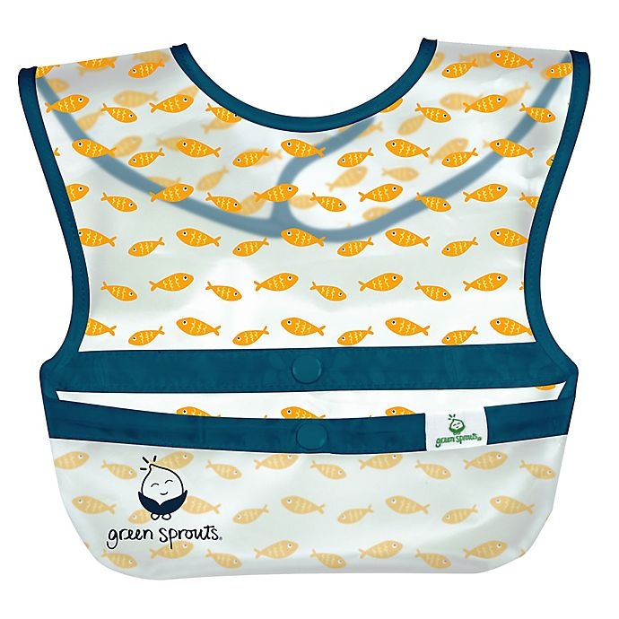 slide 3 of 4, Green Sprouts Octopus Snap & Go Wipe-Off Bibs - Aqua, 3 ct