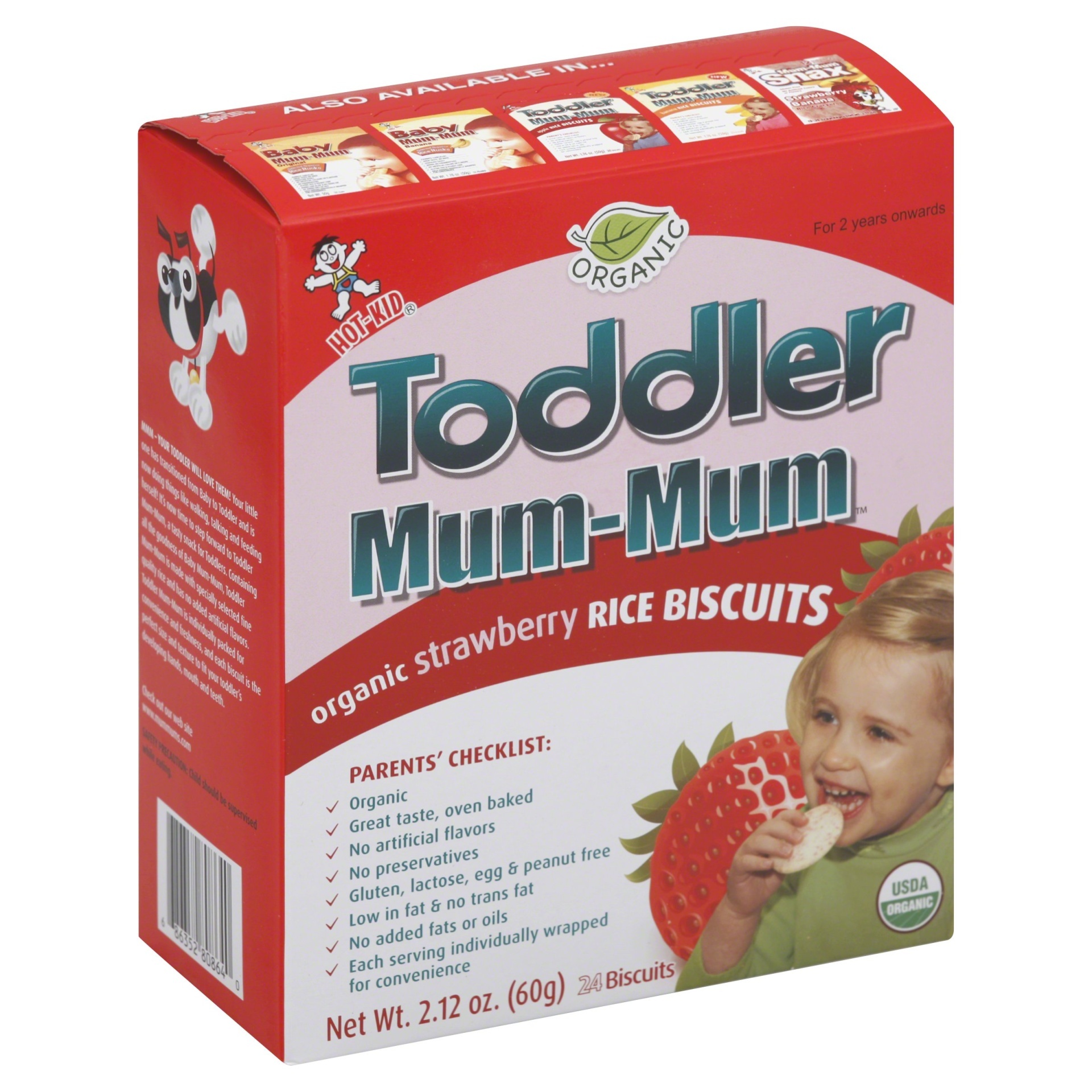 slide 1 of 1, Baby Mum-Mum Hot Kid Strawberry Toddler, 2.12 oz