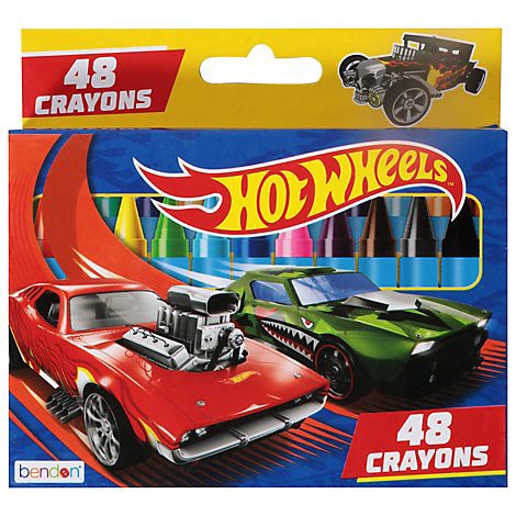 slide 1 of 1, Bendon Hot Wheels Crayons 48 Count - Each, 1 ct