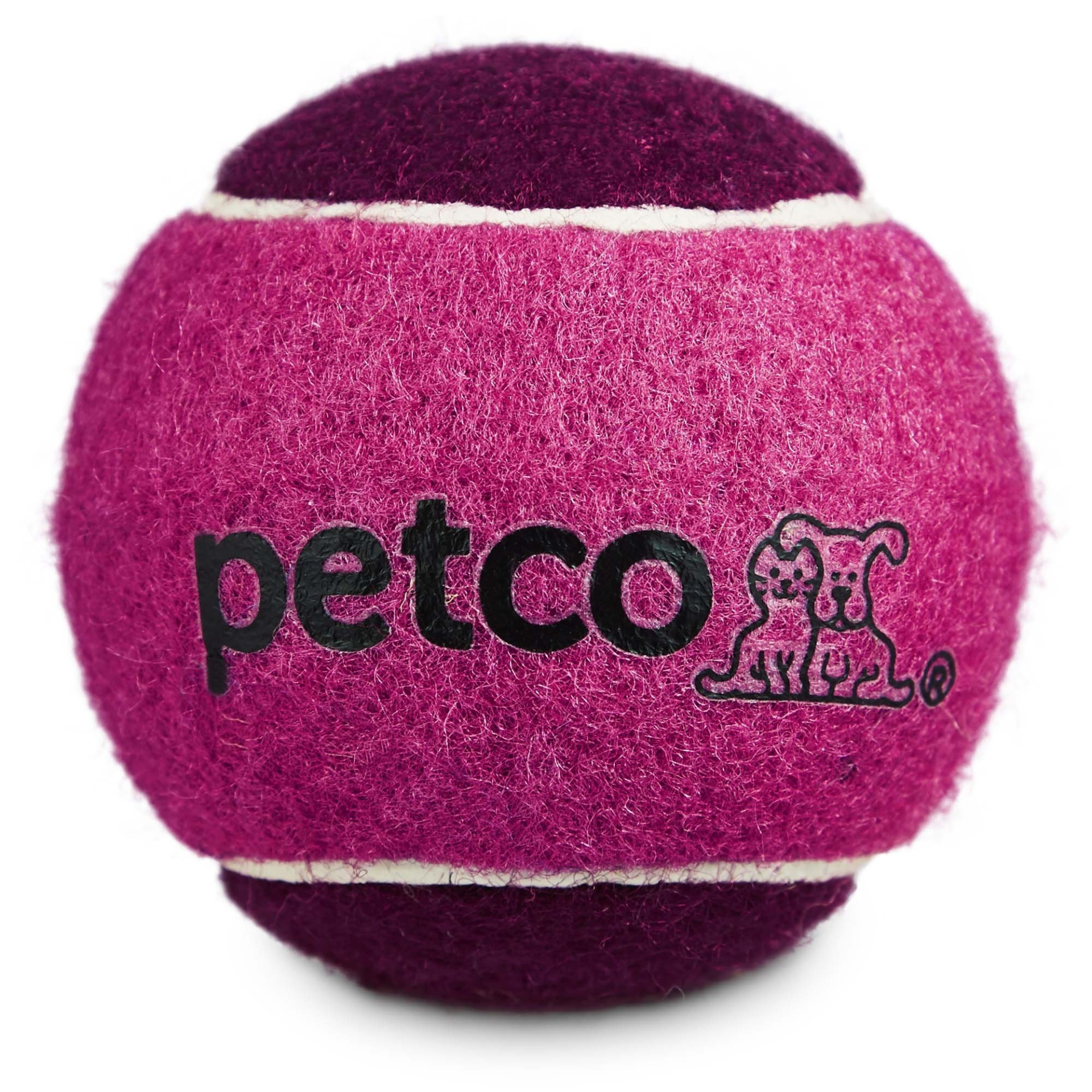 slide 1 of 1, Petco Tennis Ball Dog Toy in Pink, XS