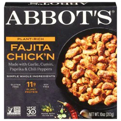 Abbot's Plant-Rich Fajita Chick'n 10 oz