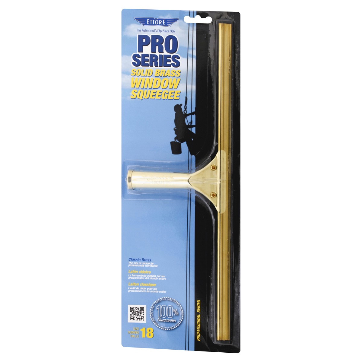 slide 3 of 11, Ettore Solid Brass Size 18 Window Squeegee 1 ea, 1 ct