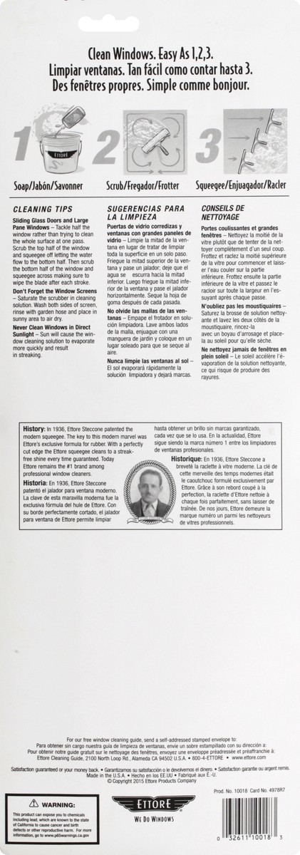 slide 9 of 11, Ettore Solid Brass Size 18 Window Squeegee 1 ea, 1 ct