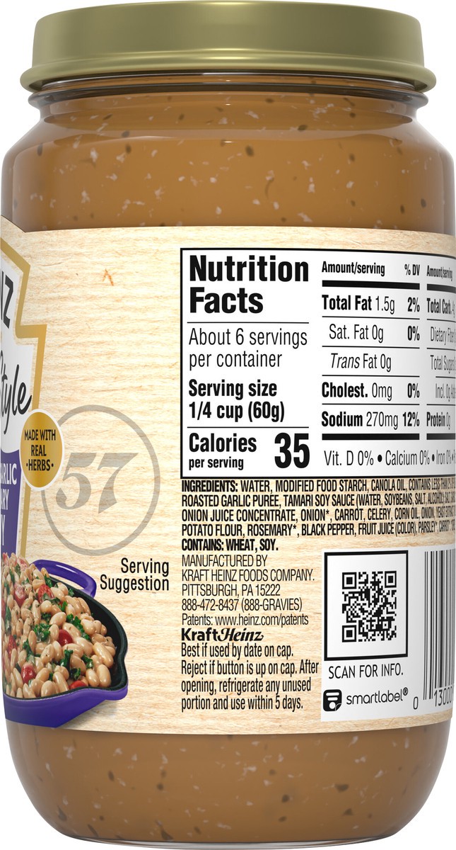 slide 6 of 14, Heinz HomeStyle Roasted Garlic & Rosemary Gravy, 12 oz Jar, 12 oz