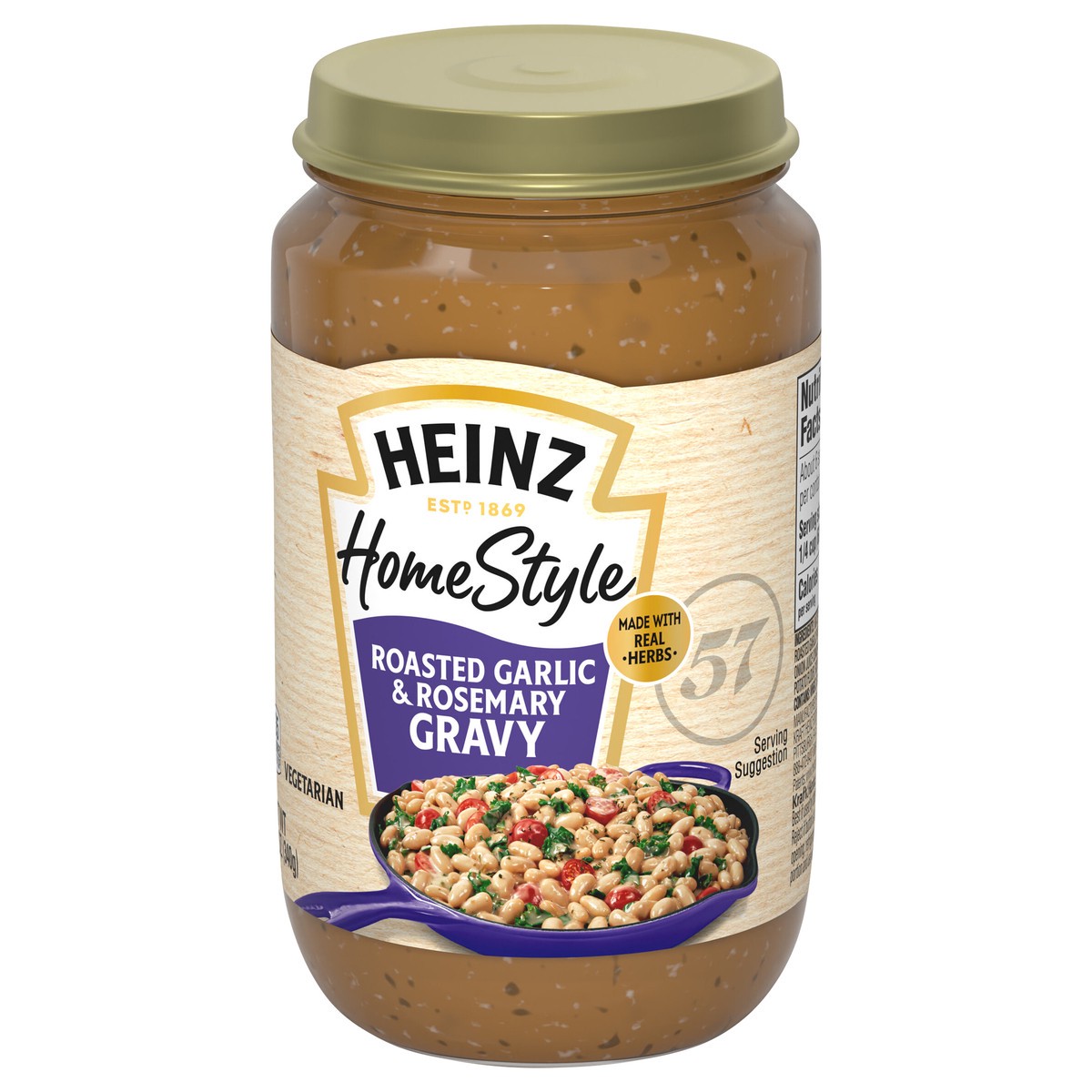 slide 13 of 14, Heinz HomeStyle Roasted Garlic & Rosemary Gravy, 12 oz Jar, 12 oz