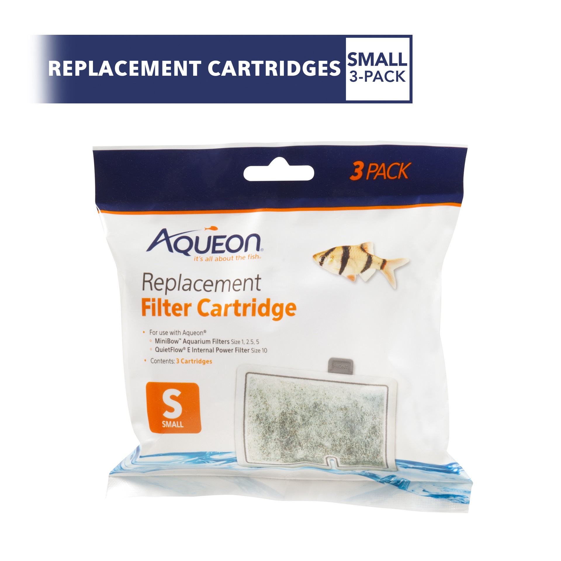 slide 7 of 7, Aqueon Replacement Filter Cartridges Small - 3 pack, 1 ct