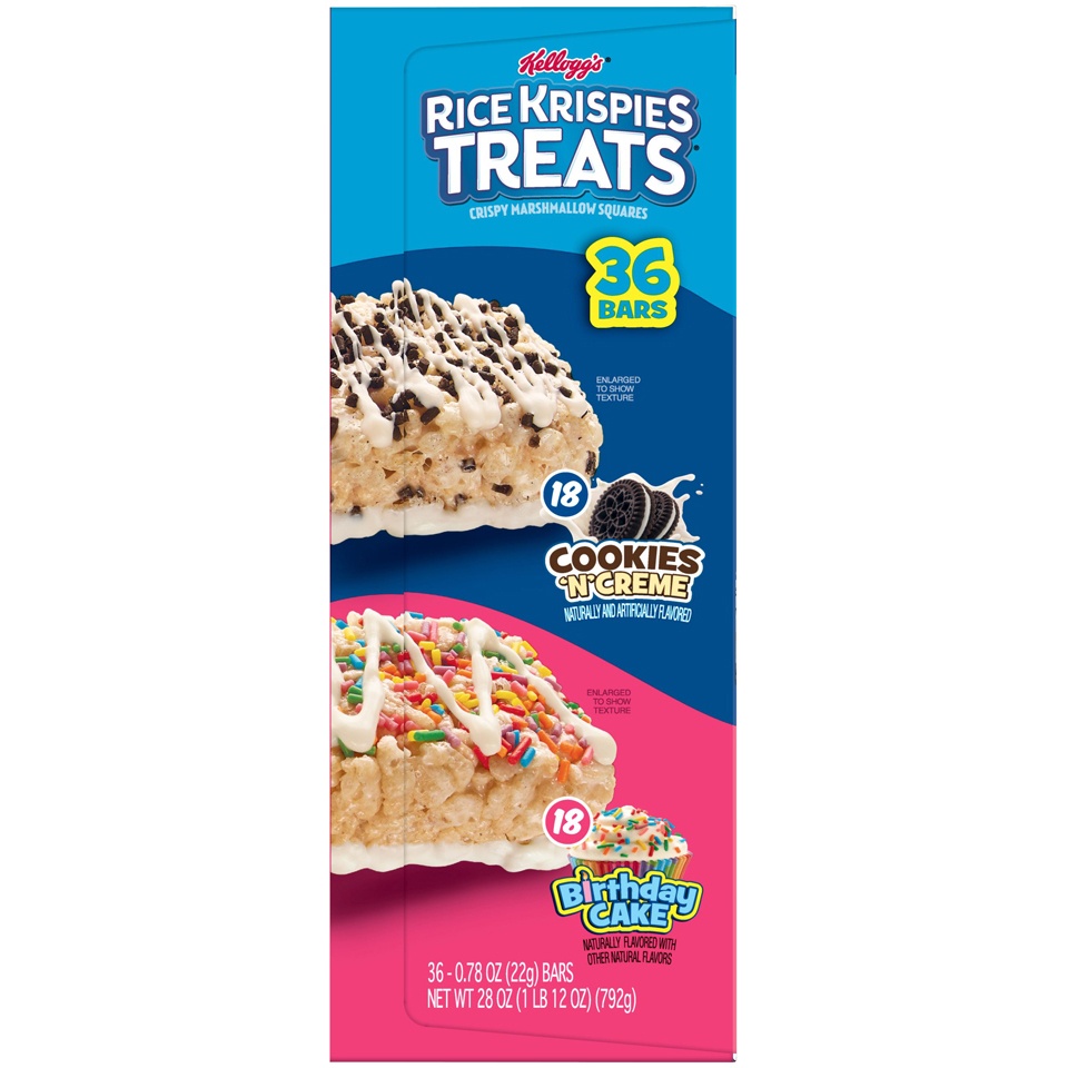 slide 2 of 5, Rice Krispies Treats Marshmallow Snack Bars Variety Pack, School Lunch, 28 oz