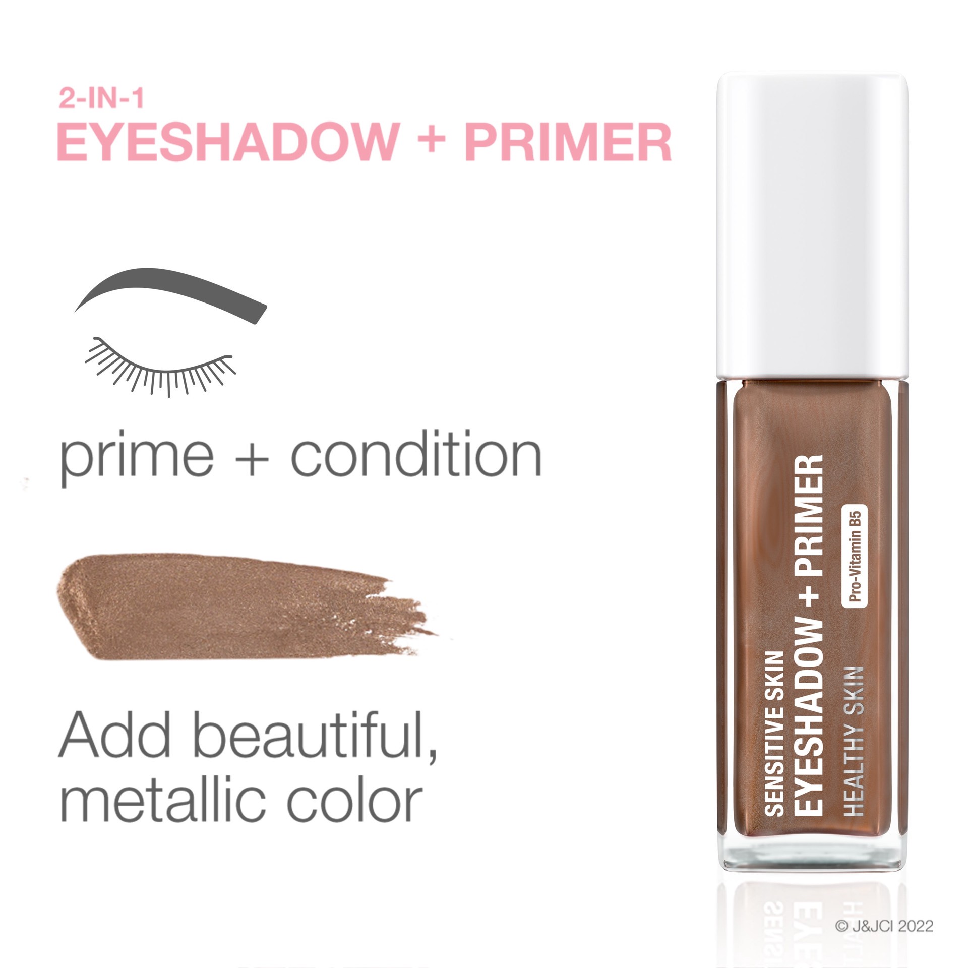 slide 8 of 9, Neutrogena Sensitive Skin Eyeshadow + Primer set, Longwearing & Lightweight Formula - Warm Taupe - 0.2 fl oz, 6.50 g