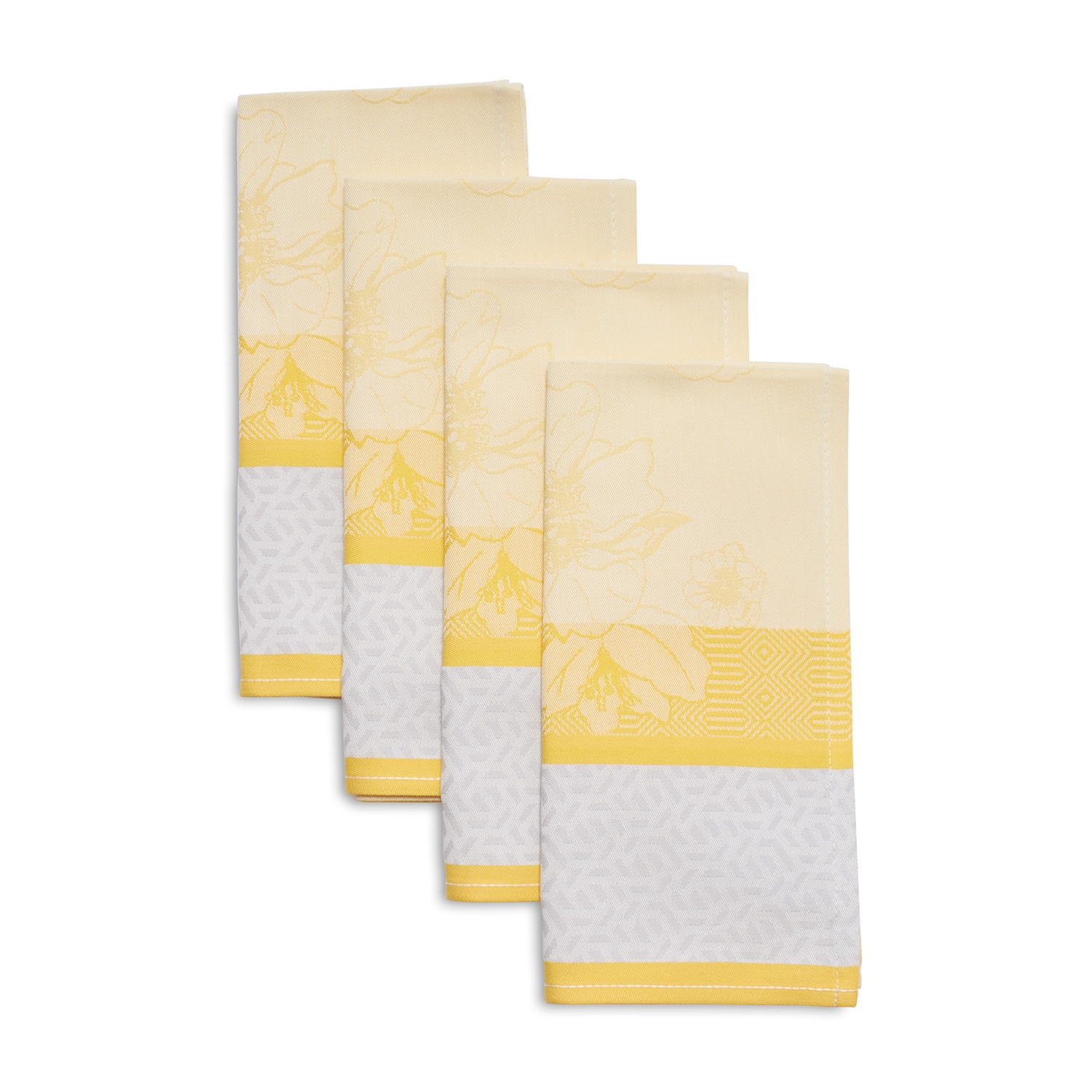 slide 1 of 1, Sur La Table Jacquard Napkins, Yellow, 4 ct