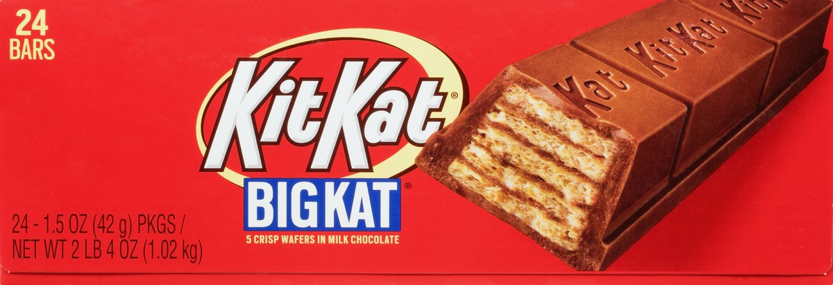 slide 1 of 8, KIT KAT Big Kat Crisp Wafers in Milk Chocolate 24 ea, 24 ct