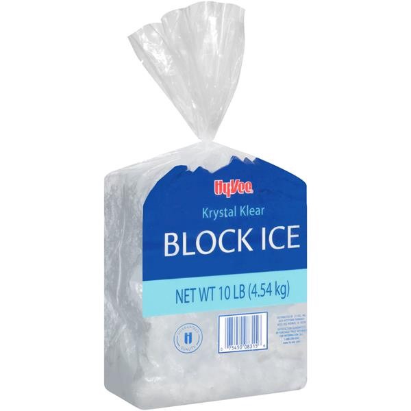 slide 1 of 1, Hy-Vee Krystal Klear Block Ice, 10 lb