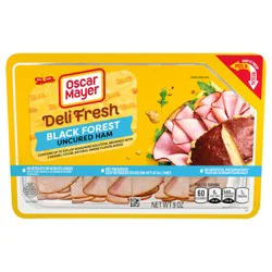 Oscar Mayer Deli Fresh Black Forest Uncured Ham Sliced Lunch Meat, 9 oz. Tray