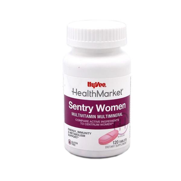 slide 1 of 1, Hy-Vee Healthmarket Sentry Women Multivitamin Multimineral Tablets, 120 ct