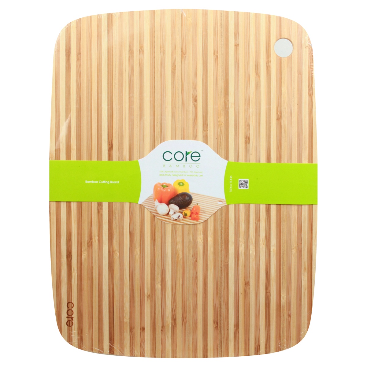 Core Kitchen Classic Pin Stripe Bamboo Cutting Board