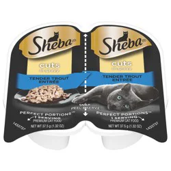 Sheba Perfect Portions Cuts in Gravy Tender Trout Entree Cat Food 2 - 37.5 g Trays