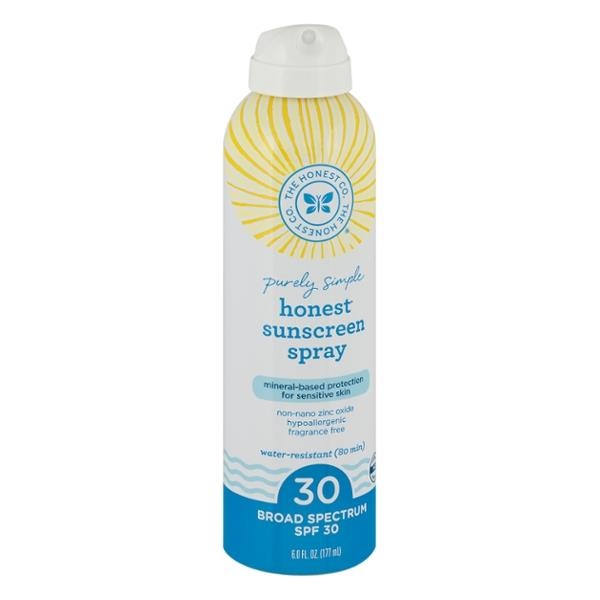 slide 1 of 1, Honest Company Sunscreen Spray, SPF, 30 ct; 6 oz