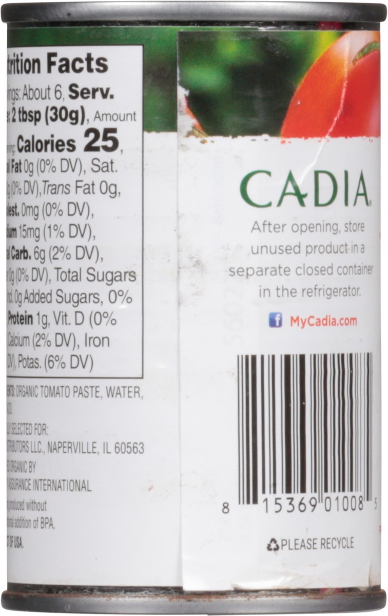 slide 5 of 9, Cadia Organic Tomato Paste 6 oz, 6 oz