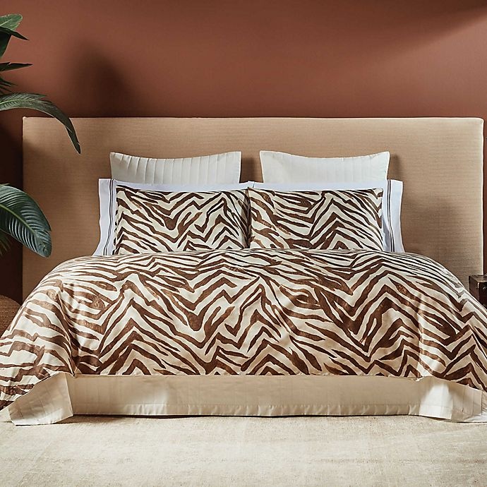 slide 1 of 2, Frette At Home Safari Queen Duvet Cover - Caramel, 1 ct