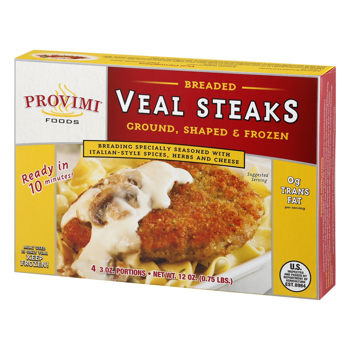 slide 13 of 13, Provimi Breaded Veal Steaks 4 ea, 4 ct