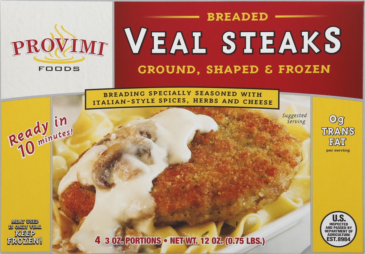 slide 1 of 13, Provimi Breaded Veal Steaks 4 ea, 4 ct