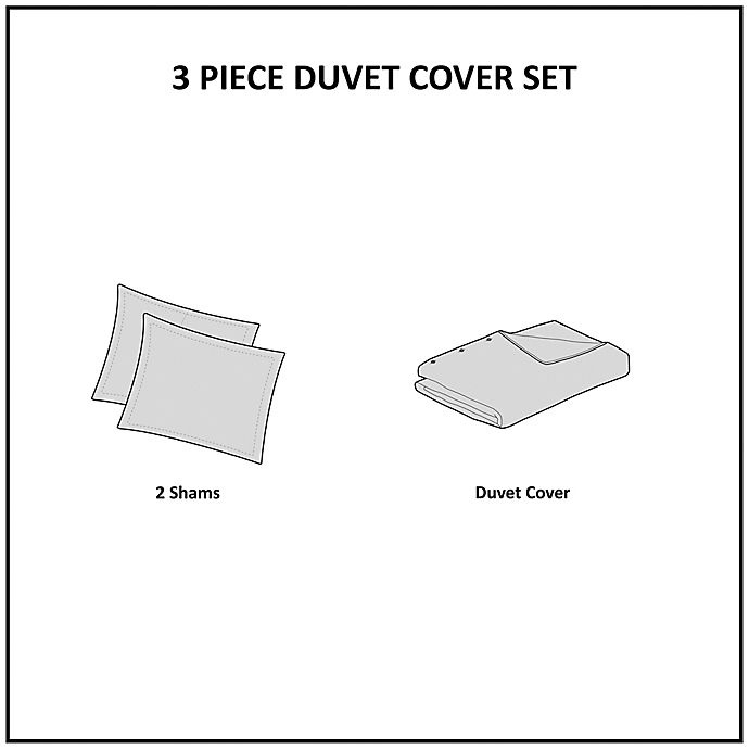 slide 2 of 12, Madison Park Mavis Reversible Full/Queen Duvet Cover Set - Dark Blue, 3 ct