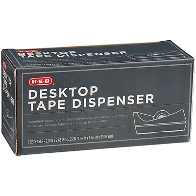 slide 1 of 1, H-E-B 1 in Black Tape Dispenser, 1 ct