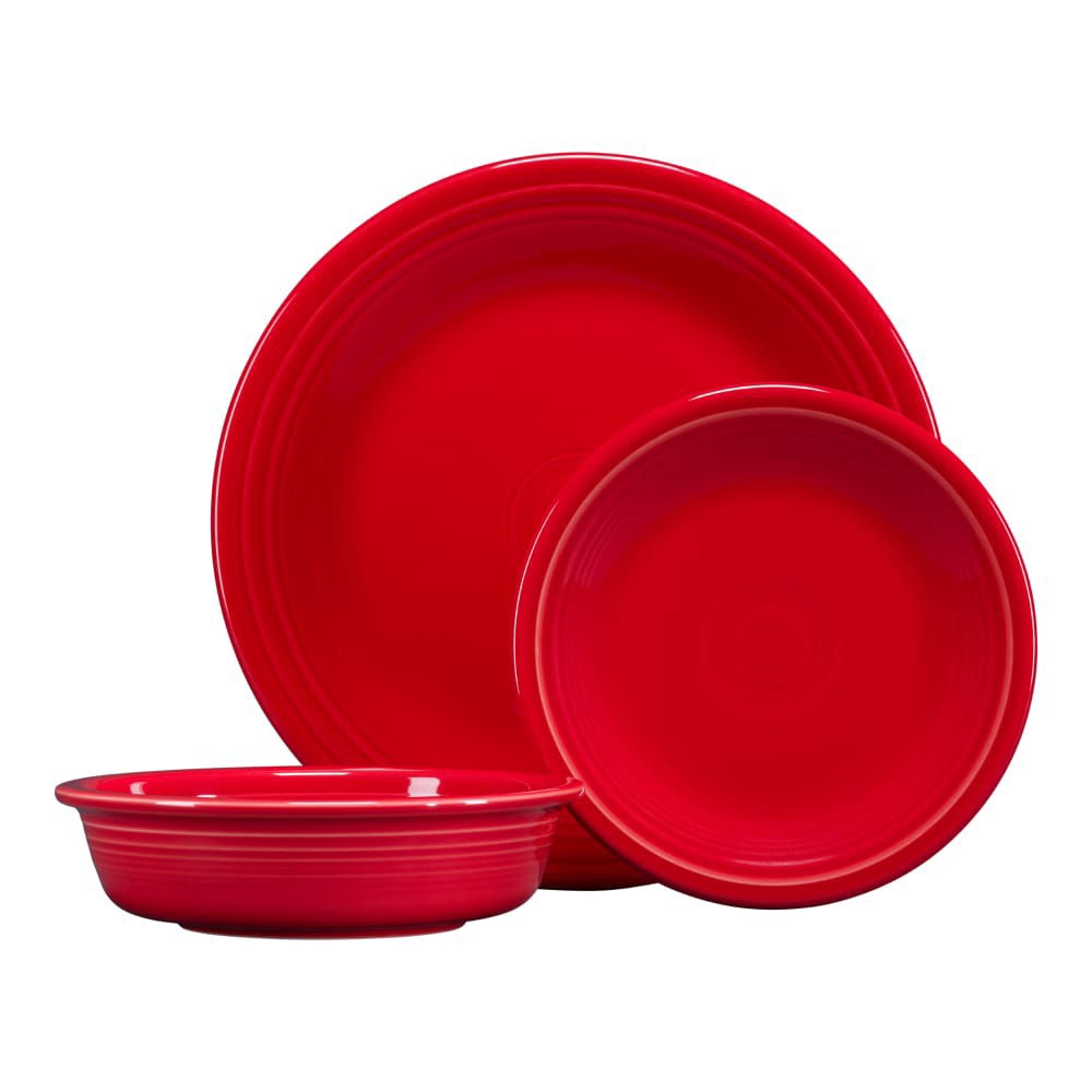 slide 1 of 3, Fiesta Classic Place Setting - Scarlet, 3 ct